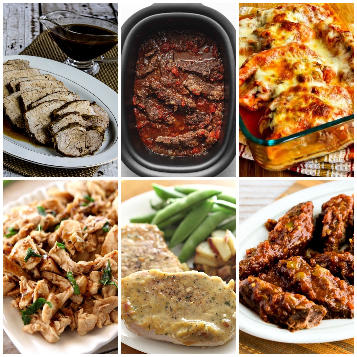 Amazing Five Ingredient Slow Cooker Dinners collage of featured recipes
