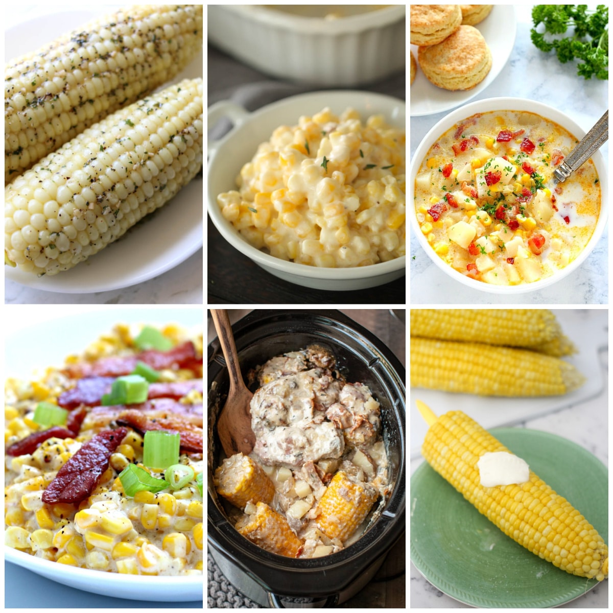 Slow Cooker or Instant Pot Recipes for Cooking Corn collage photo
