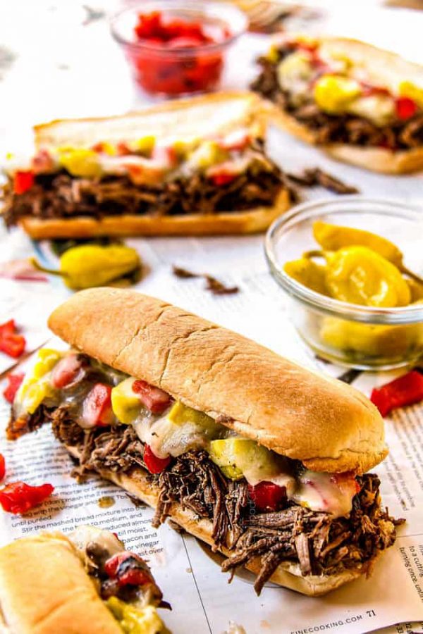 Crock Pot Italian Beef Sandwiches from Carlsbad Cravings