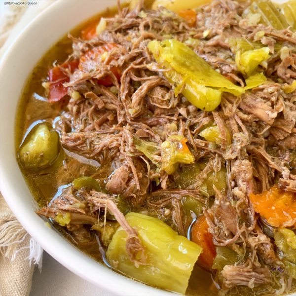 Slow Cooker or Instant Pot Italian Beef from Fit Slow Cooker Queen