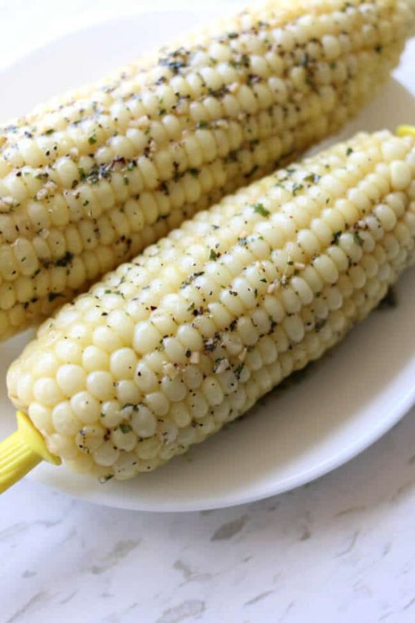 Instant Pot Garlic Butter Corn on the Cob from 365 Days of Slow + Pressure Cooking