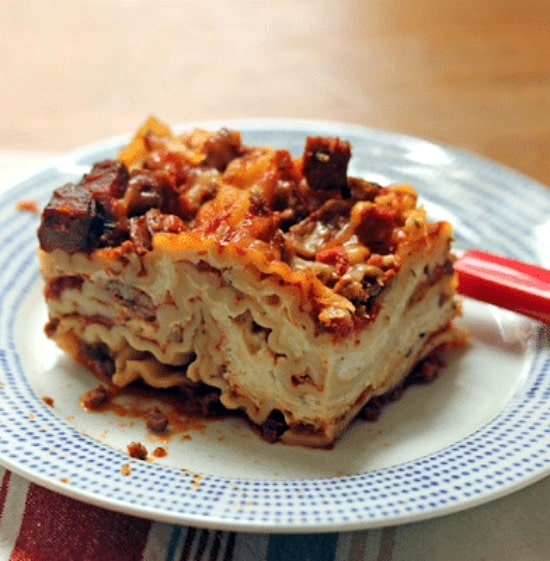 Slow Cooker Sausage and Four Cheese Lasagne from The Perfect Pantry.