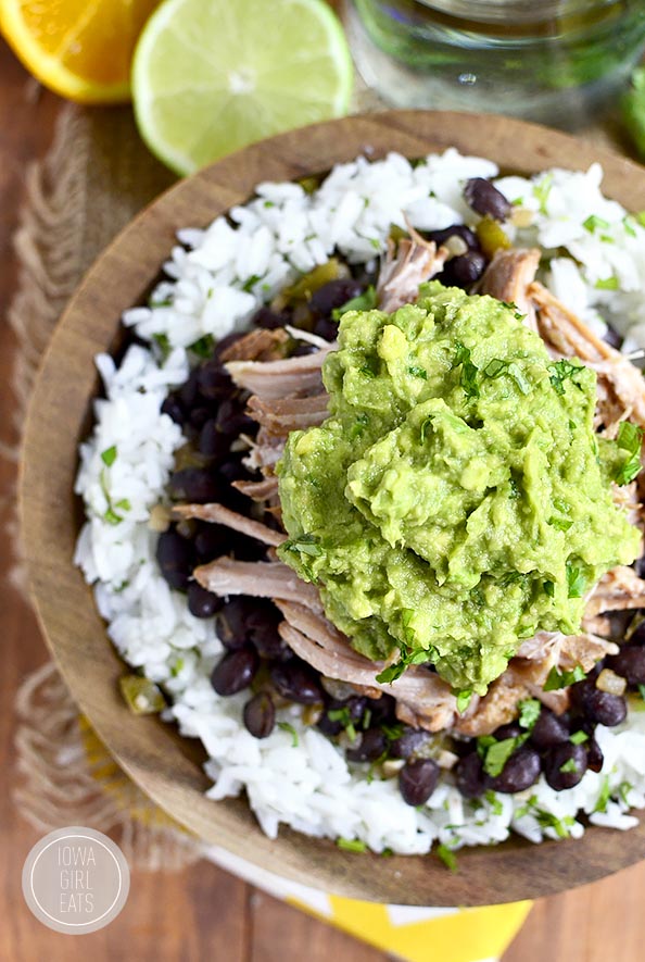 Crock Pot Mojo Pork with Cuban-Style Black Beans from Iowa Girl Eats