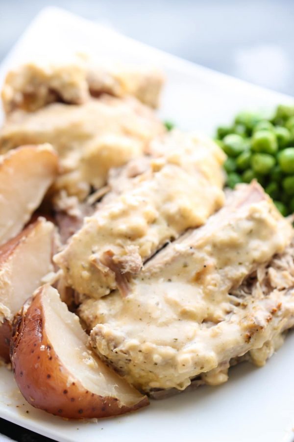 Slow Cooker Ranch Pork Roast from Six Sisters' Stuff