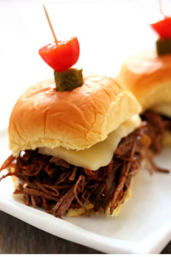 Instant Pot BBQ Brisket Sliders from 365 Days of Slow + Pressure Cooking