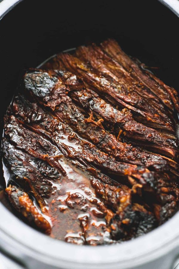 Slow Cooker Honey BBQ Beef Brisket from Creme de la Crumb