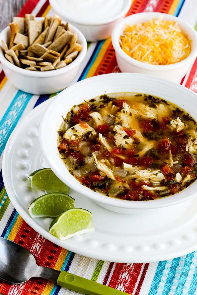 Instant Pot Low-Carb Chicken Tortilla Soup from Kalyn's Kitchen