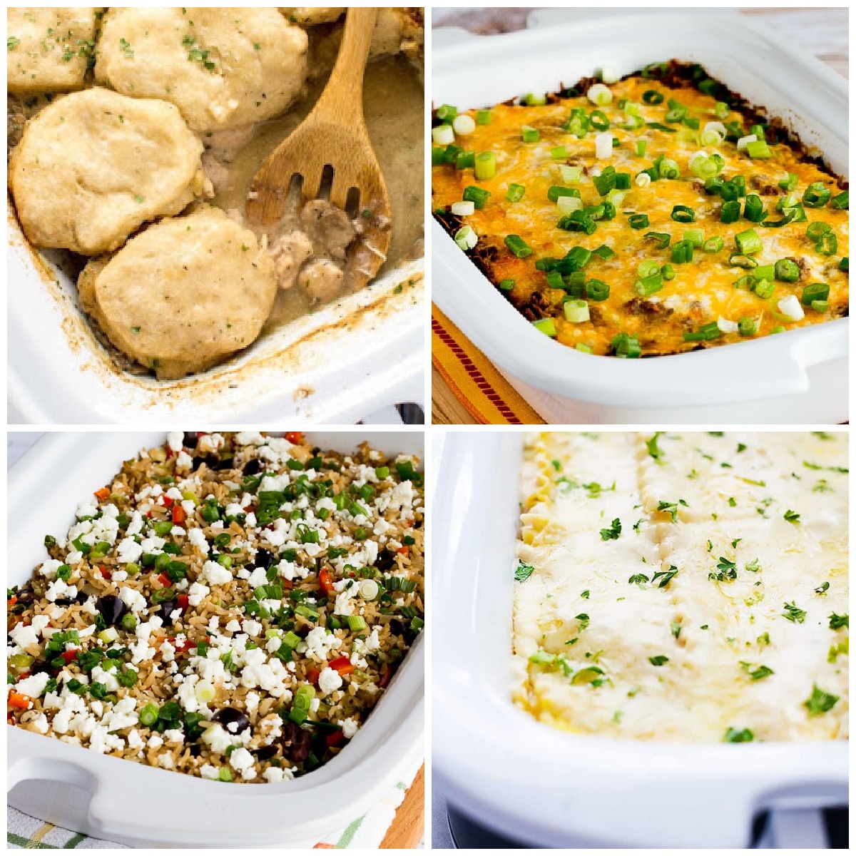 Slow Cooker Casserole Dinners top photo collage