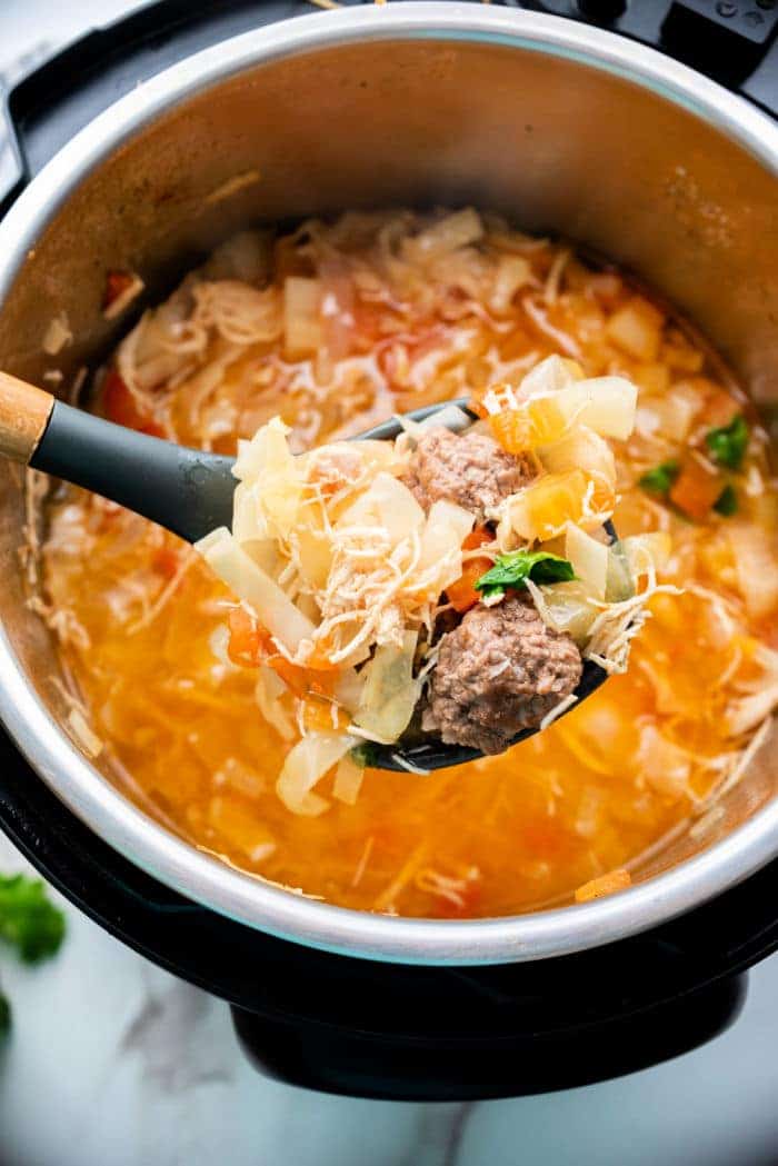 Instant Pot Old Fashioned Cabbage Soup from The Typical Mom