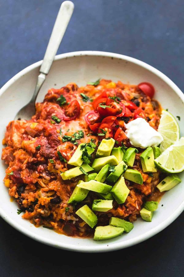 Instant Pot Cheesy Mexican Chicken and Rice from Creme de la Crumb