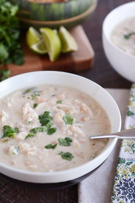 Creamy White Chicken Chili from Mel's Kitchen Cafe