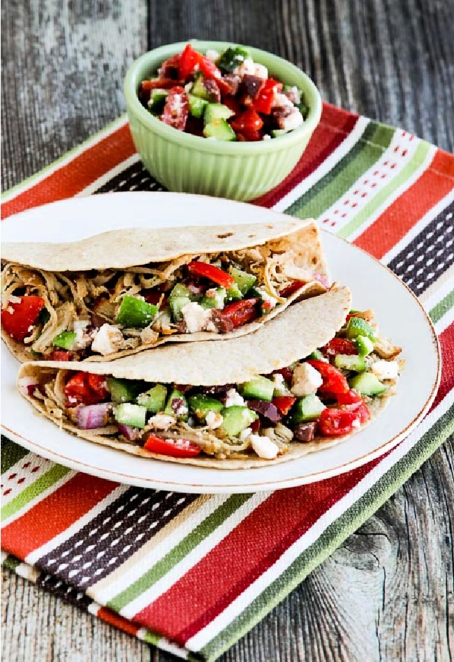 Low-Carb Greek Pork Tacos from Kalyn's Kitchen