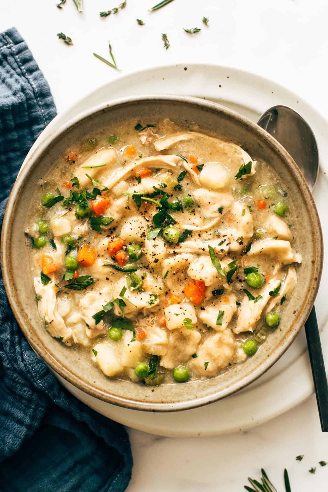 Instant Pot Chicken and Dumplings from Pinch of Yum