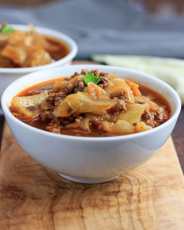 Keto Instant Pot Cabbage Beef Stew from Beauty and the Foodie