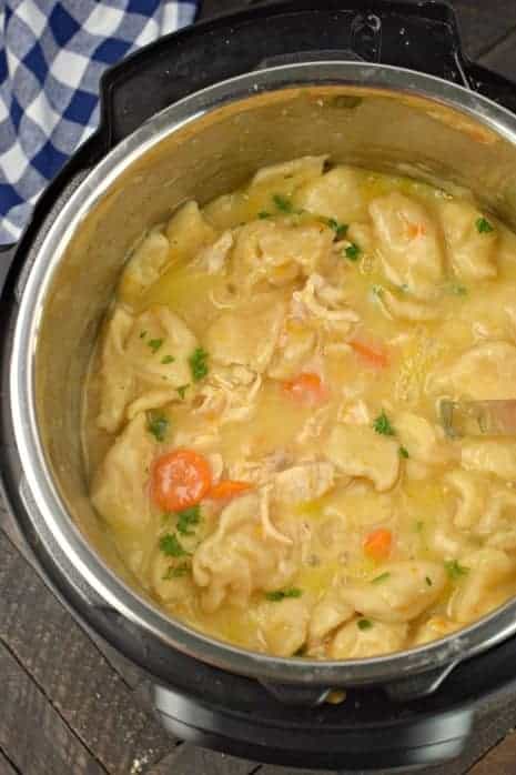 Easy Instant Pot Chicken and Dumplings from Shugary Sweets