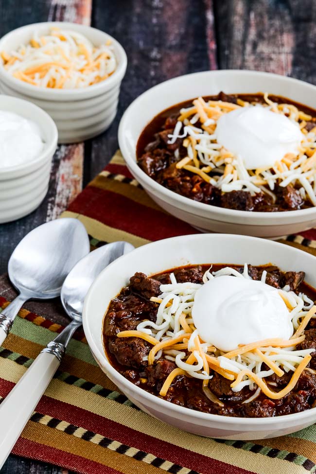 Instant Pot All Beef Ancho and Anaheim Chili from Kalyn's Kitchen