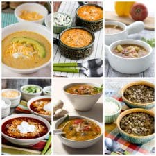 50 Amazing Low-Carb Instant Pot Soup Recipes collage of some featured recipes
