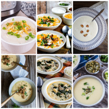Low-Carb and Keto Instant Pot Soups with Cauliflower collage of featured recipes