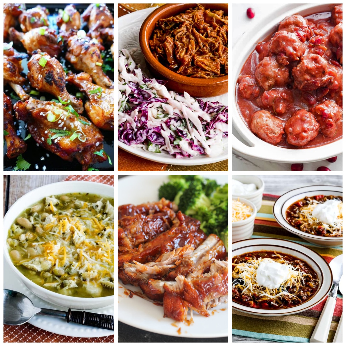 The BEST Instant Pot Game Day Food collage of featured recipes