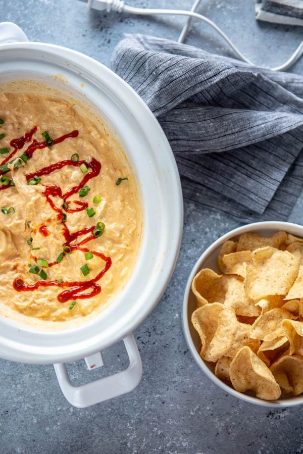 Slow Cooker Honey Sriracha Chicken Dip from Slow Cooker Gourmet