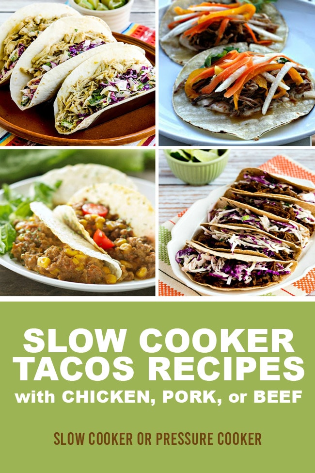 Pinterest image of Slow Cooker Tacos Recipes