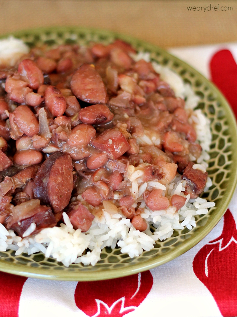 Slow Cooker Red Beans and Rice from The Weary Chef