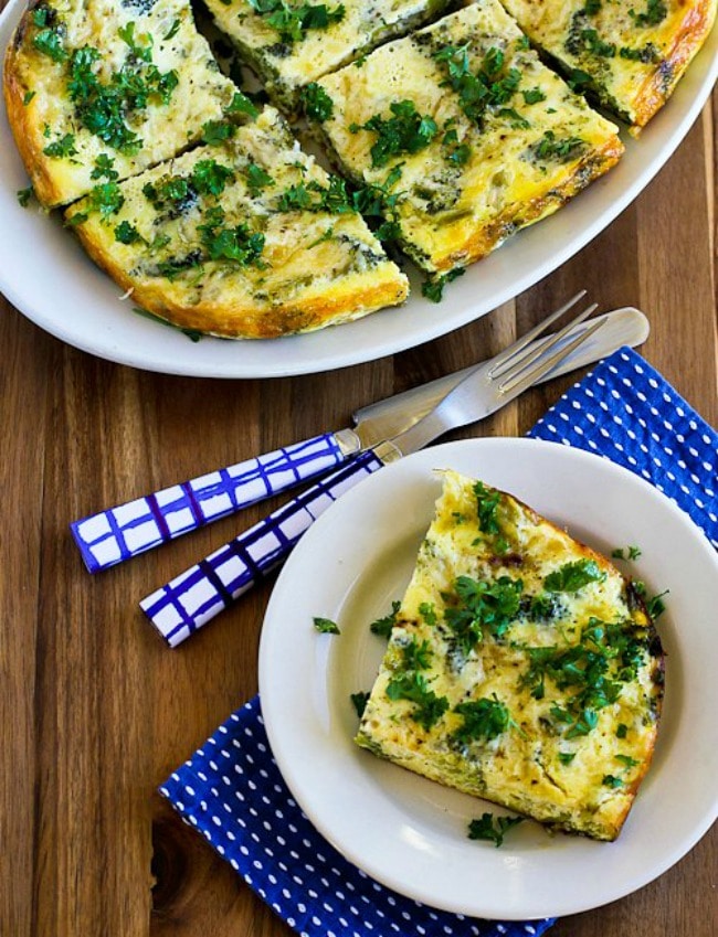 Slow Cooker Broccoli Cheese Breakfast Casserole from Kalyn's Kitchen