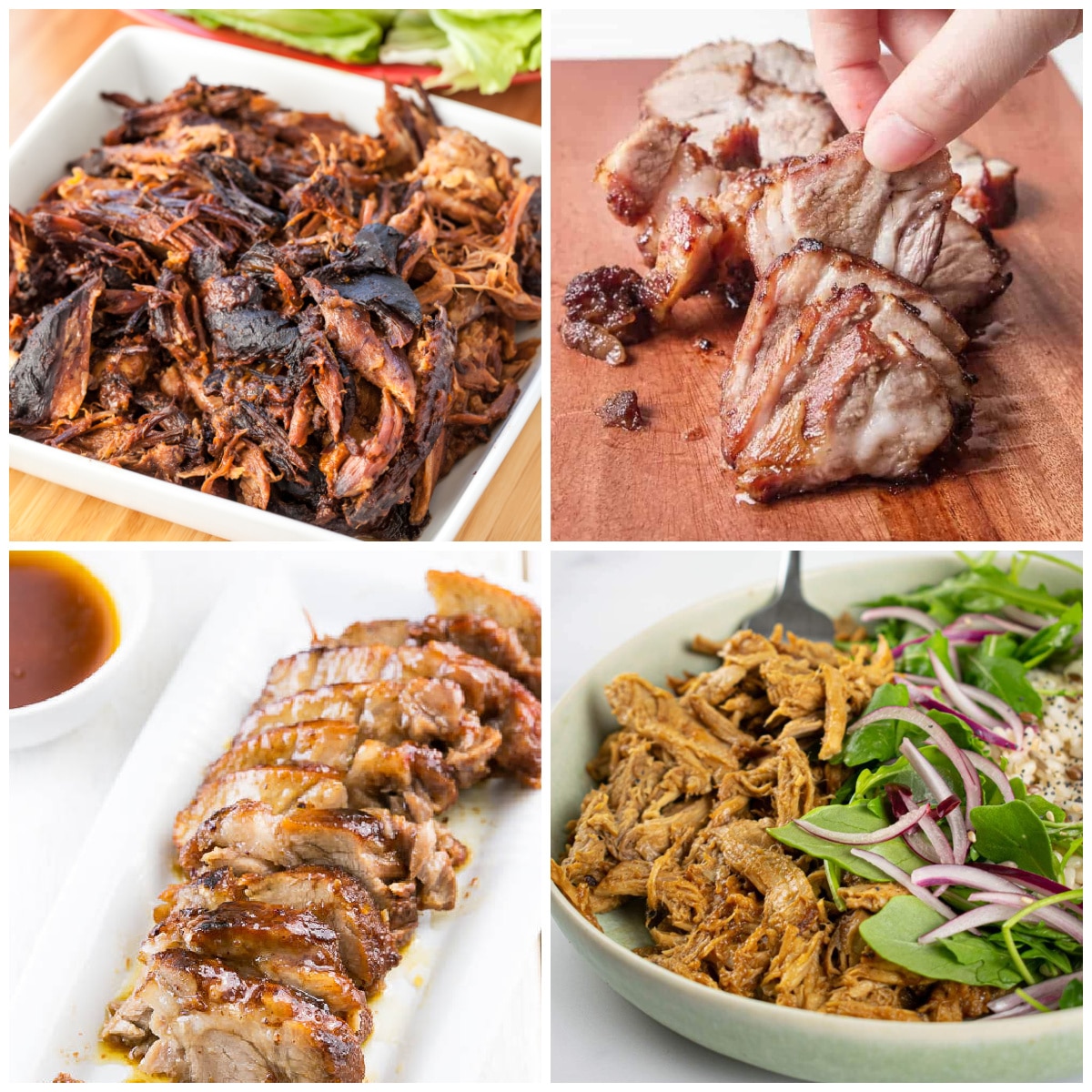 Slow Cooker and Instant Pot Char Siu Pork Recipes collage of featured recipes