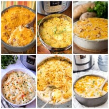 Instant Pot Scalloped Potatoes Recipes collage photo of featured recipes
