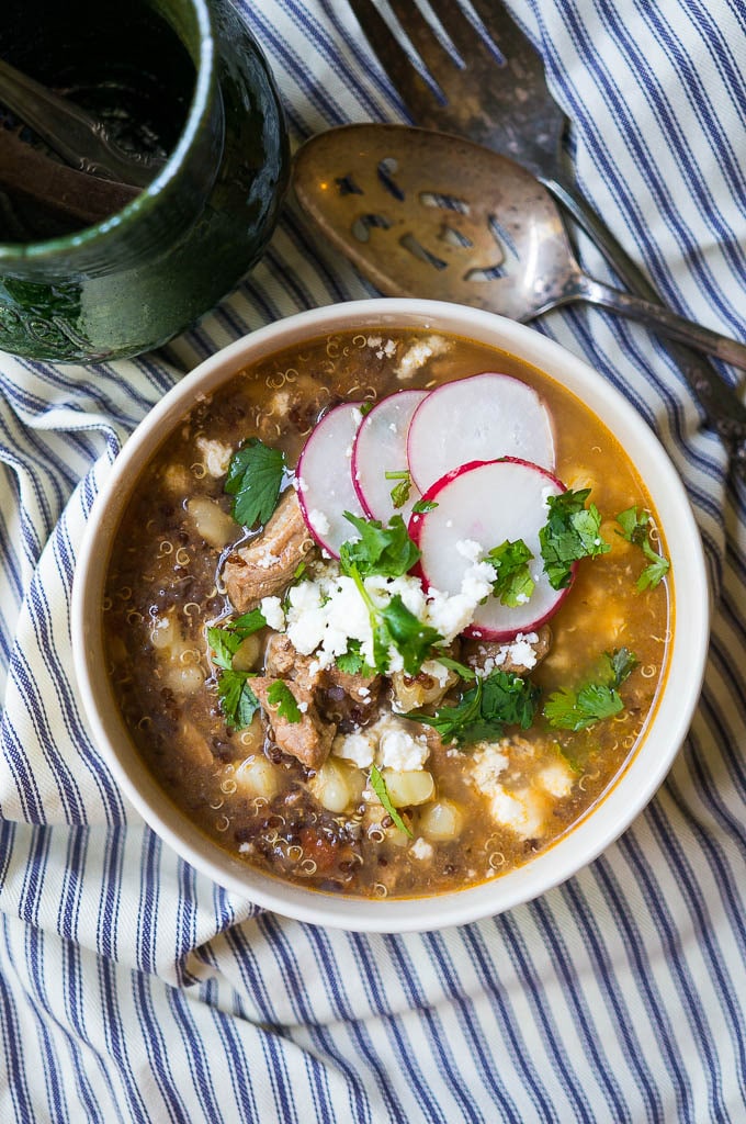 Pressure Cooker Simple Pork Posole from Kitschen Cat