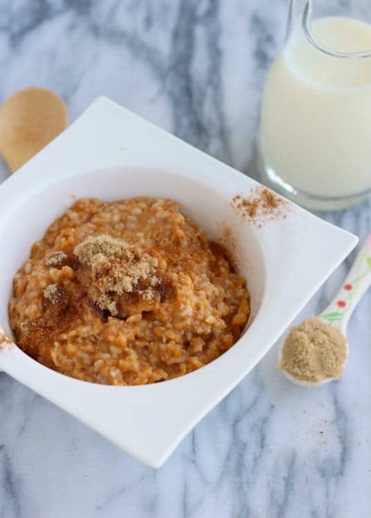 Slow Cooker Pumpkin Pie Steel Cut Oats from Rachel Cooks