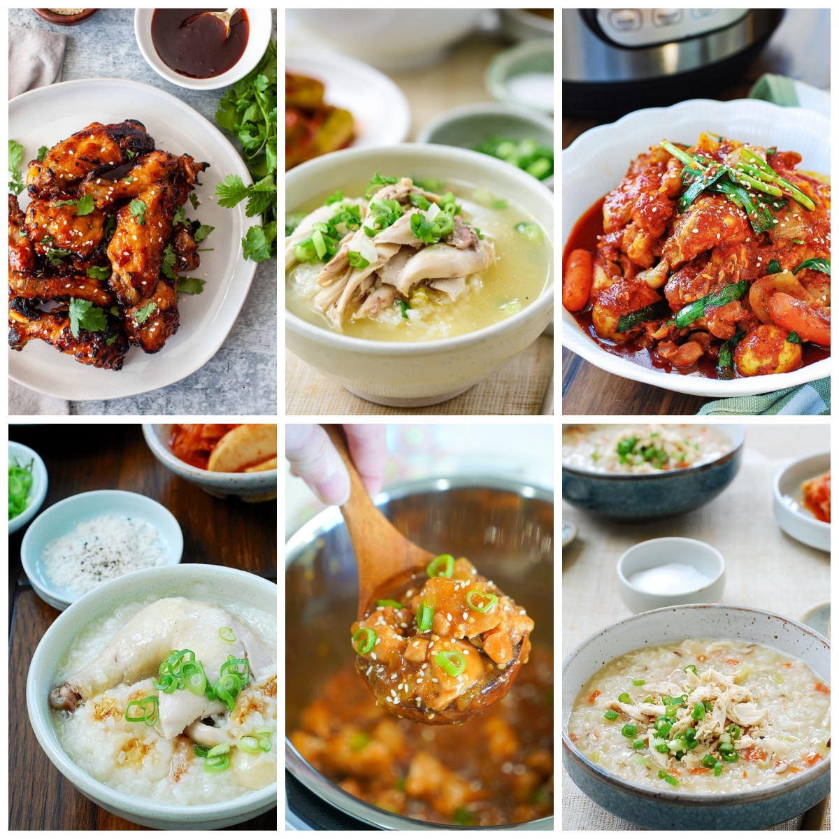 Instant Pot Korean Chicken Recipes collage of featured recipes