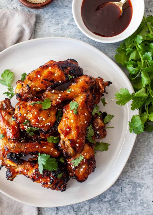 Instant Pot Sticky Gochujang Chicken Wings from The Noshery