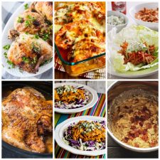 Low-Carb Crock Pot Chicken Dinners collage of featured recipes