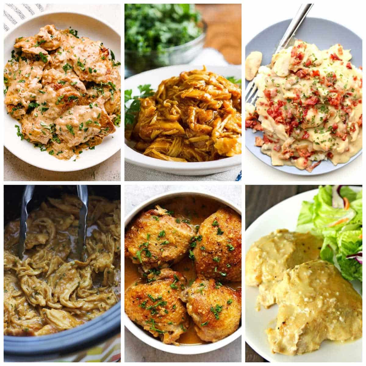 Honey Mustard Chicken Recipes (Slow Cooker or Instant Pot) collage of featured recipes