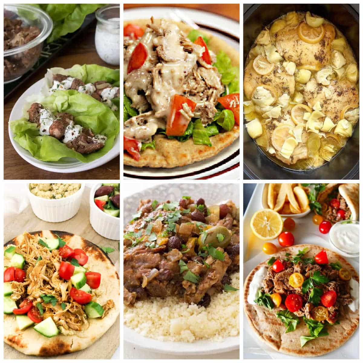 collage photo for Middle Eastern Chicken Recipes (Slow Cooker or Instant Pot)