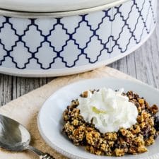 Low-Sugar and Gluten-Free Slow Cooker Blueberry Crisp from Kalyn's Kitchen