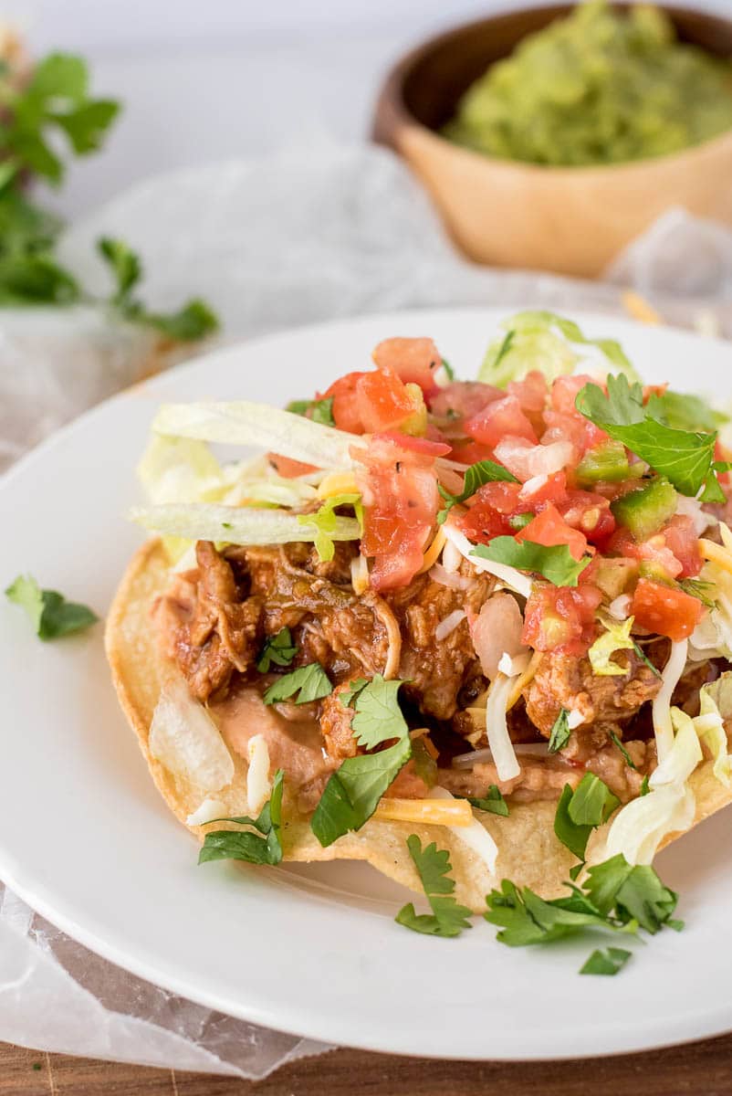 Cafe Rio Style Sweet Pork Tostadas from Pressure Cooking Today