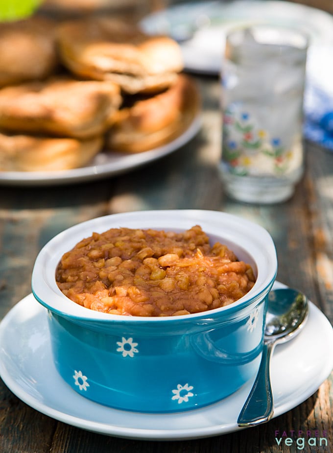 Hawaiian Baked Beans in the Instant Pot from Fat Free Vegan Kitchen