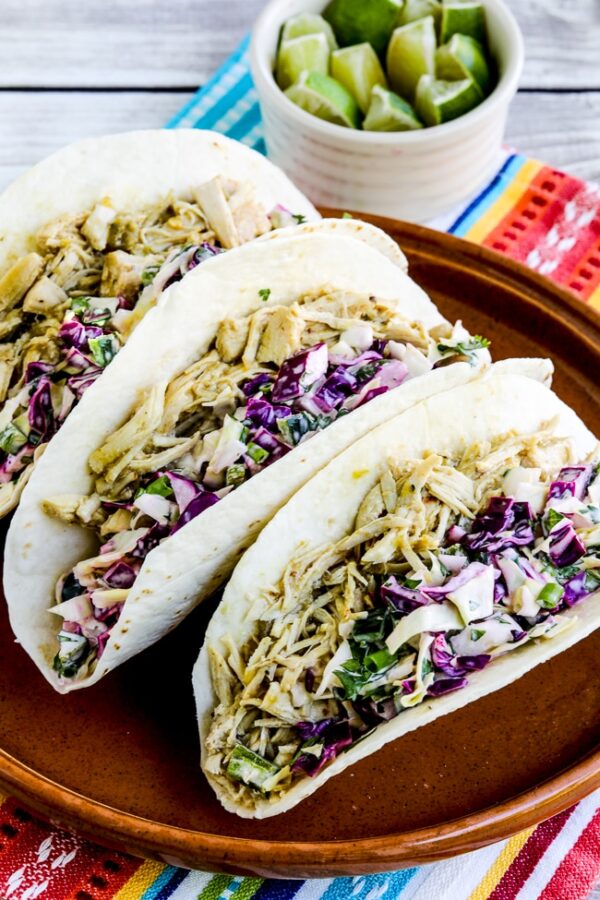 Green Chile Chicken Tacos from Kalyn's Kitchen