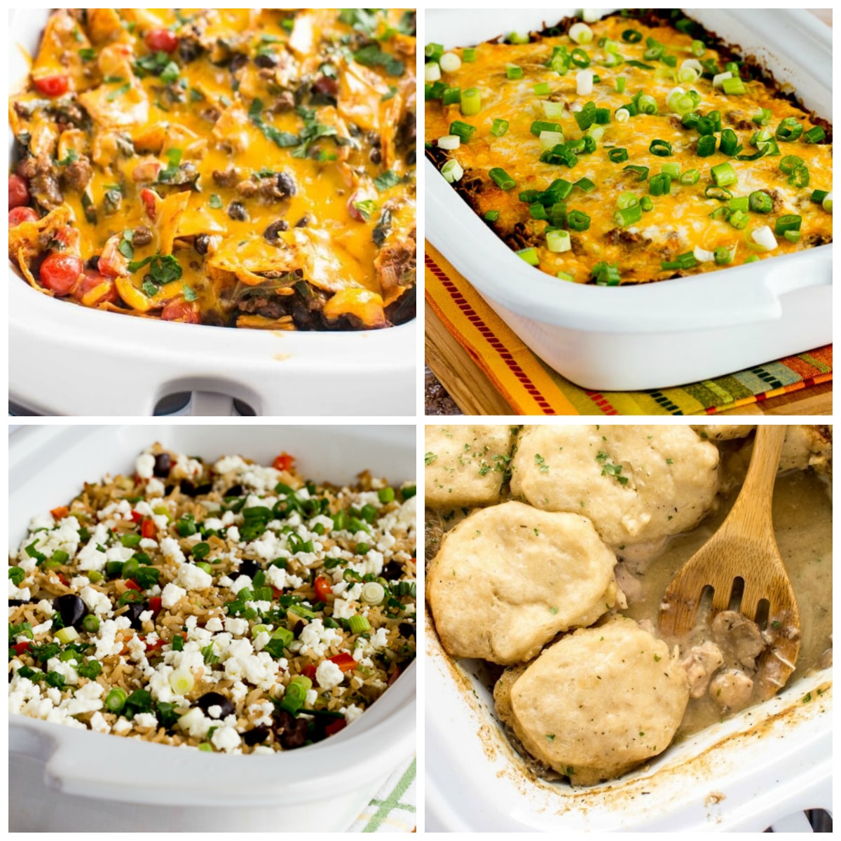 Casserole Crock Pot Recipes collage of featured recipes