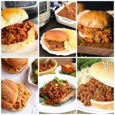 Instant Pot Sloppy Joes collage of featured recipes