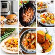 Sweet and Sour Pork Recipes (Slow Cooker or Instant Pot) collage of featured recipes