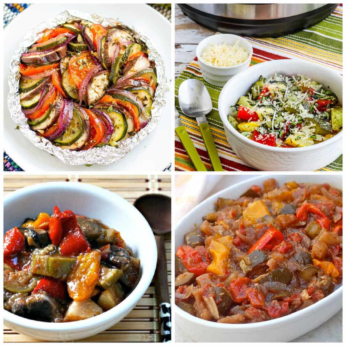 Ratatouille Recipes (Slow Cooker or Instant Pot), collage photo of featured recipes