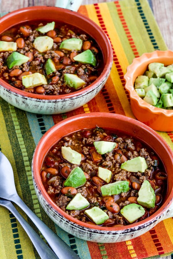 Instant Pot Pinto Beans with Ground Beef from Kalyn's Kitchen