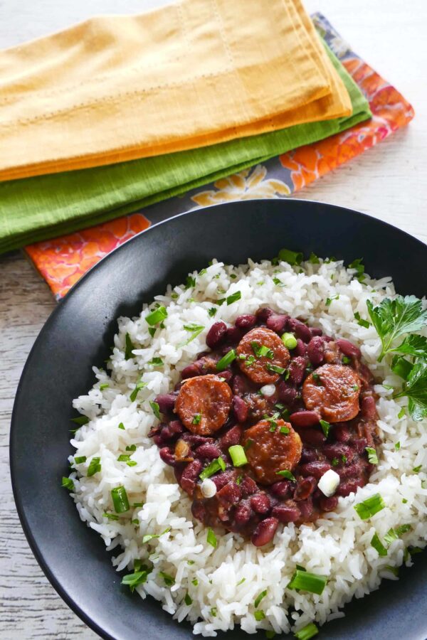 Authentic Instant Pot Red Beans and Rice from Paint the Kitchen Red