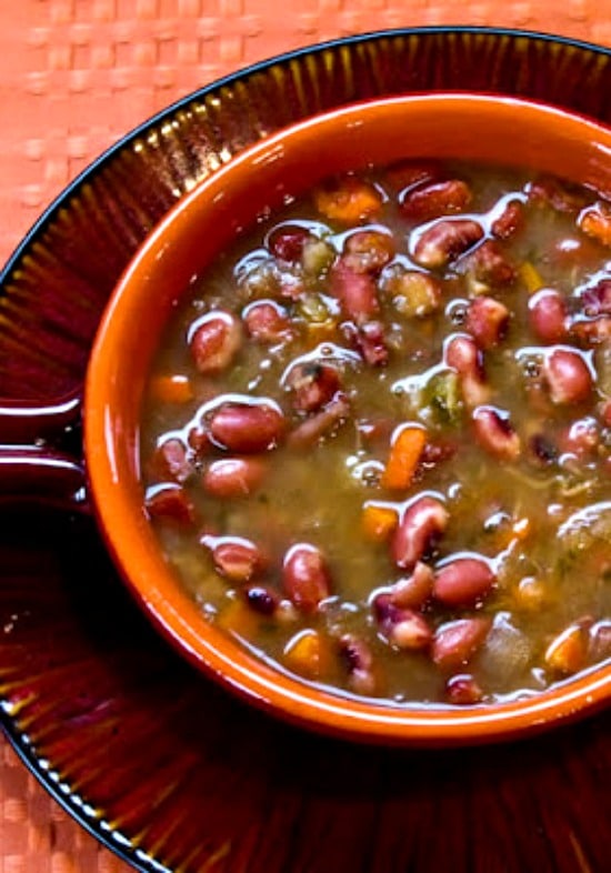 CrockPot Anasazi Bean Soup from Kalyn's Kitchen