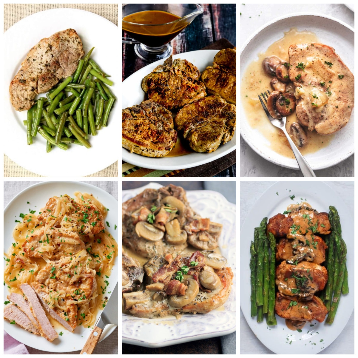 Instant Pot Pork Chop Recipes collage of featured recipes