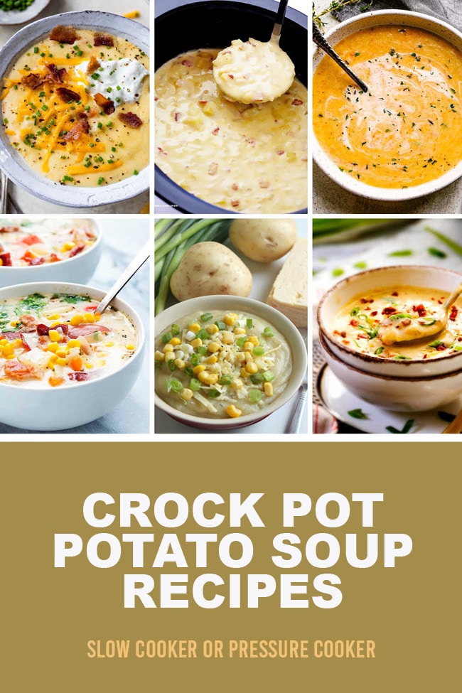 Pinterest image of Crock Pot Potato Soup Recipes