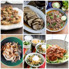 Low-Carb and Keto Instant Pot Dinners with Pork collage of featured recipes